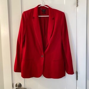 Babaton Red Boyfriend Blazer